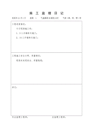 施工监理日记.doc