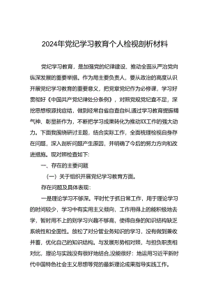 七篇党支部班子2024年党纪学习教育专题民主生活会对照检查材料.docx