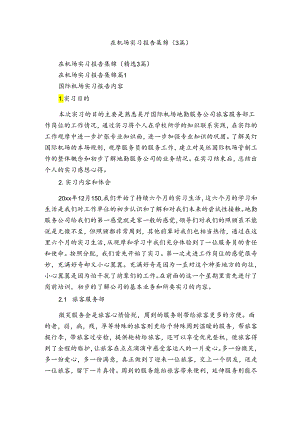 在机场实习报告集锦（3篇）.docx