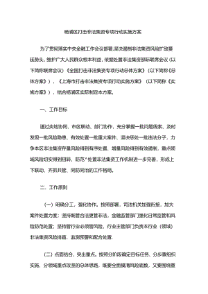 杨浦区打击非法集资专项行动实施方案.docx