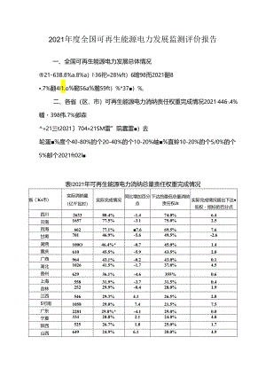 2021年度全国可再生能源电力发展监测评价报告.docx