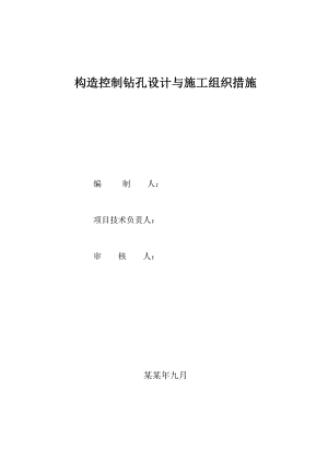 构造控制孔设计及施工措施.doc