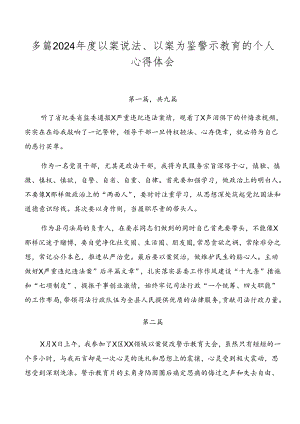 多篇2024年度以案说法、以案为鉴警示教育的个人心得体会.docx