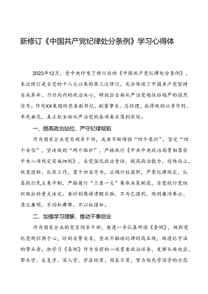 国有企业负责人2024新修订中国共产党纪律处分条例心得体会九篇.docx