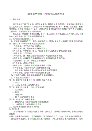 施工现场职业安全健康与环境应急救援预案.doc