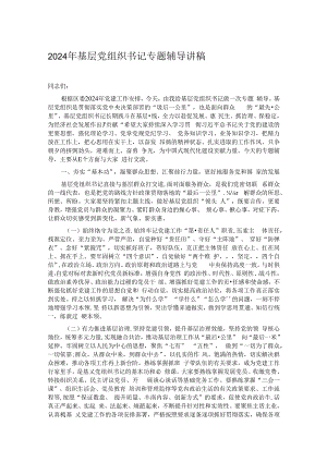 2024年基层党组织书记专题辅导讲稿.docx