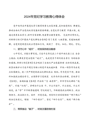 2024年党纪学习教育心得交流材料最新版十七篇.docx