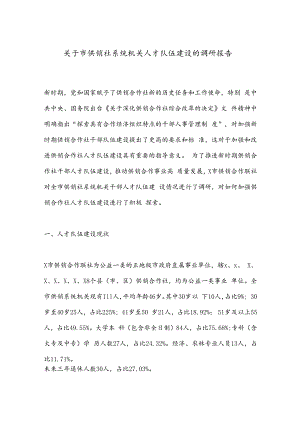 关于市供销社系统机关人才队伍建设的调研报告.docx