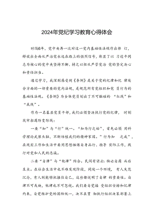 2024年党纪学习教育学习体会交流发言十七篇.docx