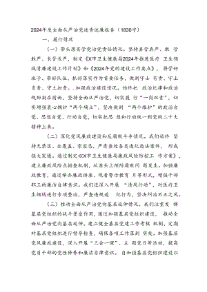 2024年度全面从严治党述责述廉报告.docx