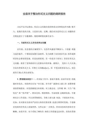 全县关于整治形式主义问题的调研报告.docx