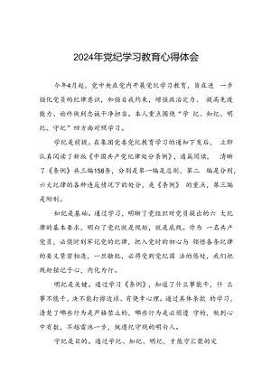 2024年党纪学习教育学习感悟精品范文十七篇.docx