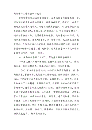 内部审计工作体会研讨发言.docx