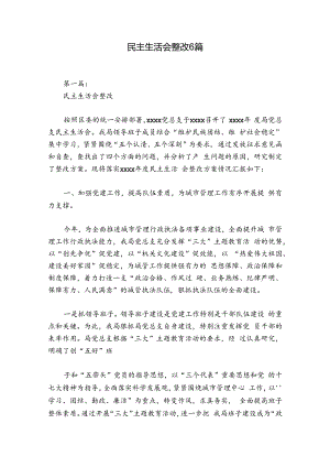 民主生活会整改6篇.docx