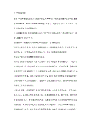 ppp项目深刻解读.docx