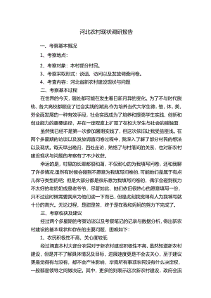 河北农村现状调研报告.docx
