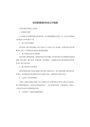 项目管理组织机构工作制度.docx