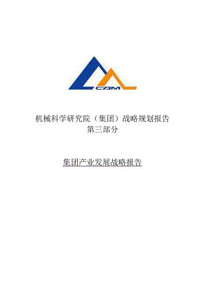 某集团产业发展战略报告.docx