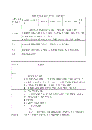 4：建设我们的小花园 项目一学习劳动技能（教学设计）皖教版四年级下册.docx
