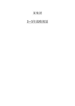 某集团3～5年战略规划--流苏张.docx