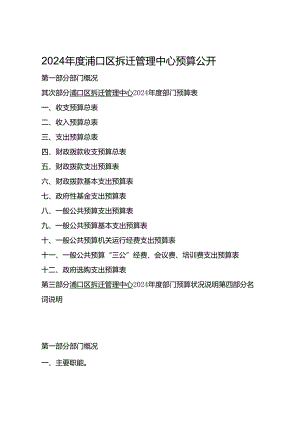 2024浦口区拆迁管理中心预算公开.docx