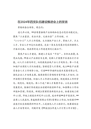 在2024年四支队伍建设推进会上的发言.docx