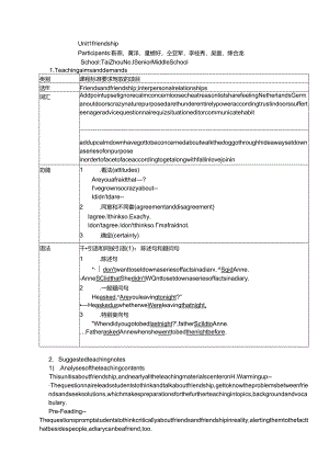 Unit1-friendship全单元教案.docx