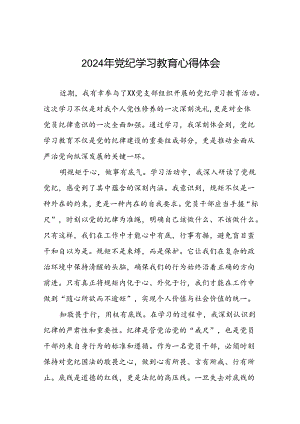 2024年党纪学习教育六大纪律研讨发言二十四篇.docx