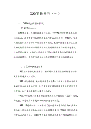 G2峰会专题宣教工作参考资料.docx