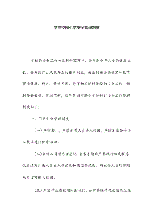 学校校园小学安全管理制度.docx