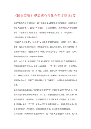 《国家监察》观后感心得体会范文精选3篇.docx