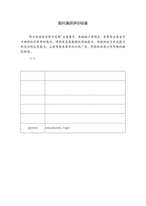 即兴演讲评分标准.docx