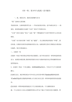《同一性：青少年与危机》读书报告.docx
