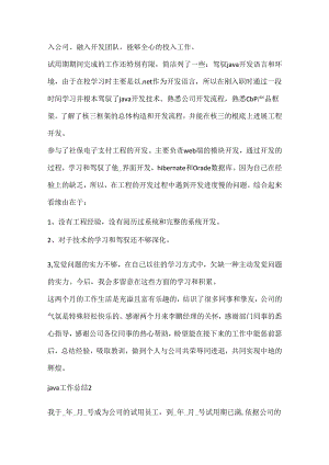 java工作总结范文5篇.docx
