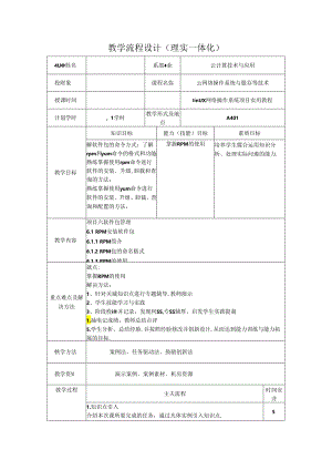 网络操作系统（Linux）（项目式微课版）-教案 教学流程设计19 RPM安装软件包.docx