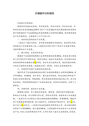 乡镇届中分析报告.docx