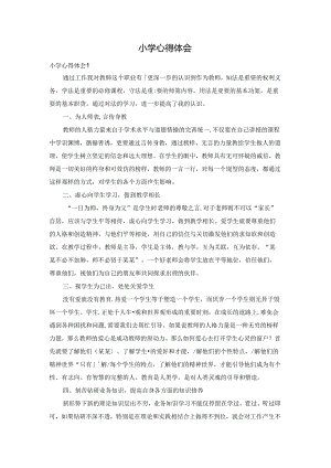 小学心得体会.docx