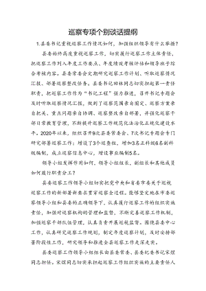巡察专项个别谈话提纲.docx