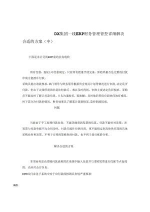 某集团公司财务管理详细解决方案.docx