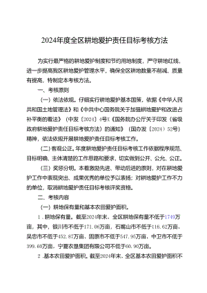 2024全区耕地保护责任目标考核办法.docx