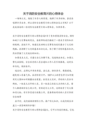关于消防安全教育片的心得体会.docx