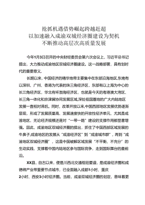 参与区域合作研讨发言.docx