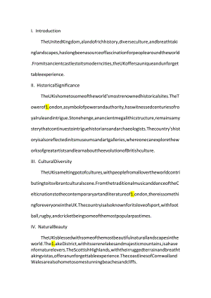 关于英国英文作文100词.docx