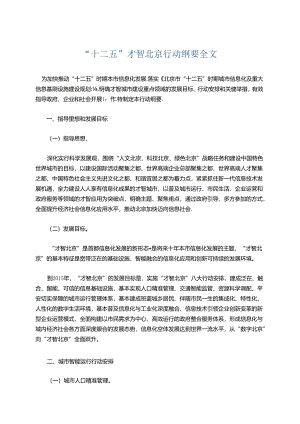 “十二五”智慧北京行动纲要全文.docx