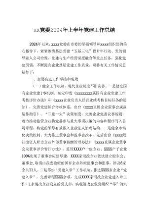 党委2024年上半年党建工作总结.docx