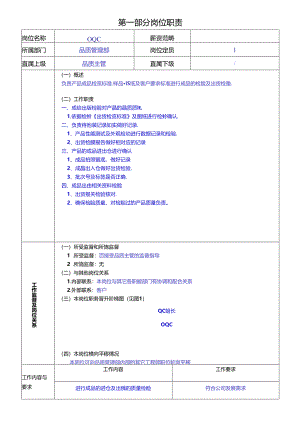 OQC岗位职责说明书.docx