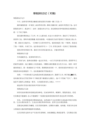 寒假游玩日记(12篇).docx