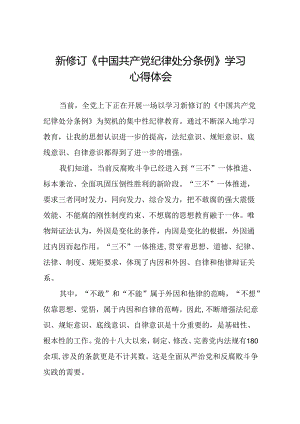 2024新修订中国共产党纪律处分条例六项纪律学习体会研讨发言二十二篇.docx