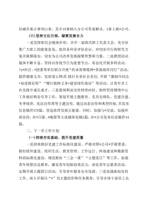 公司2024上半年党建工作总结材料.docx