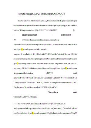 How to Make UMATs for Soils in ABAQUS_0.docx